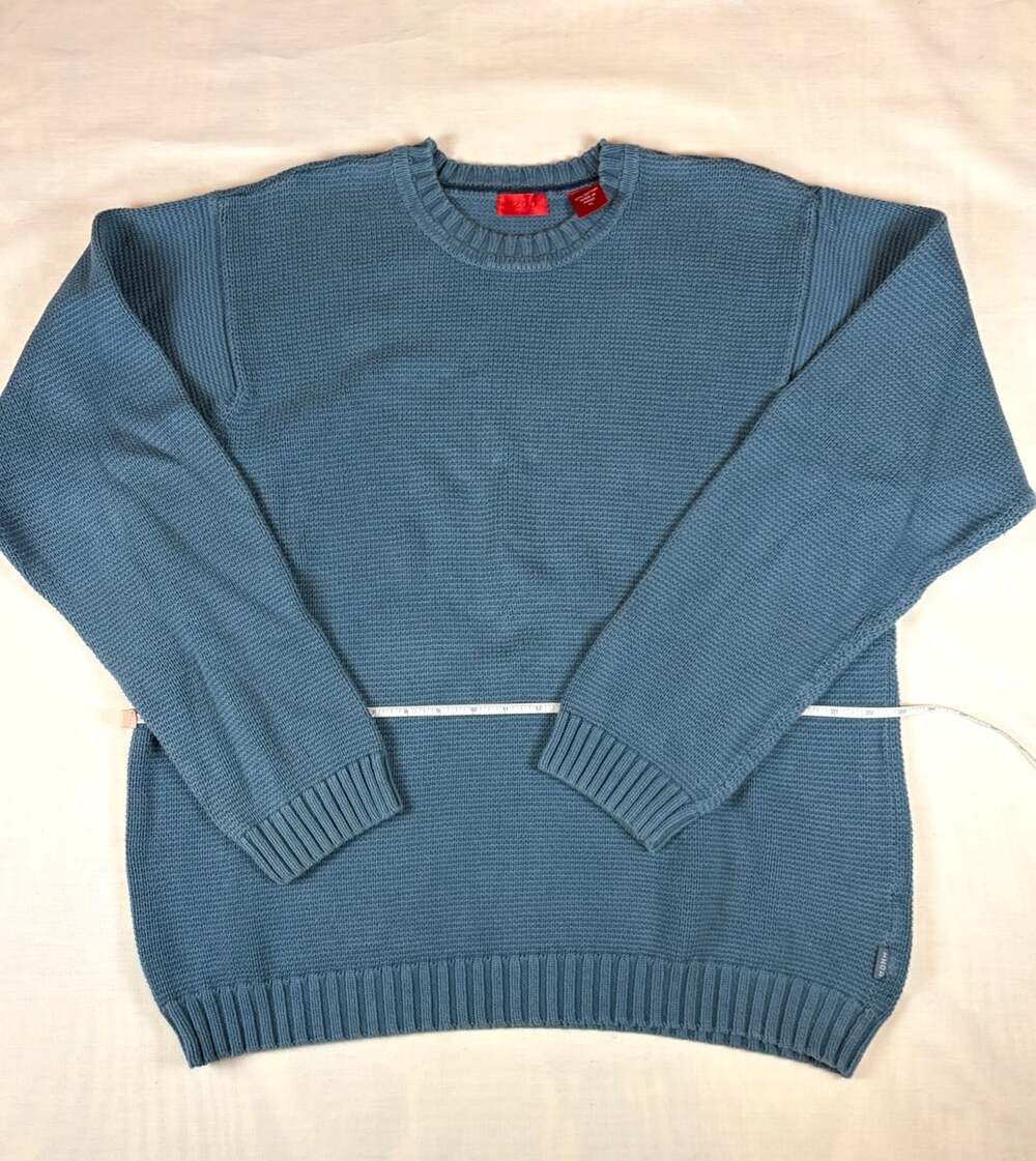 IZOD Cotton Crewneck Sweater Size XL Blue